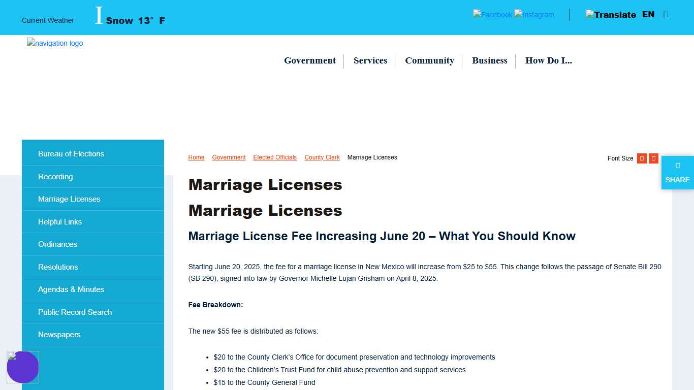 Marriage Licenses